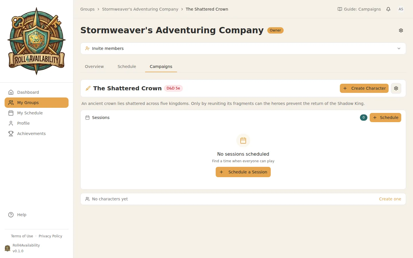 Running Campaigns preview